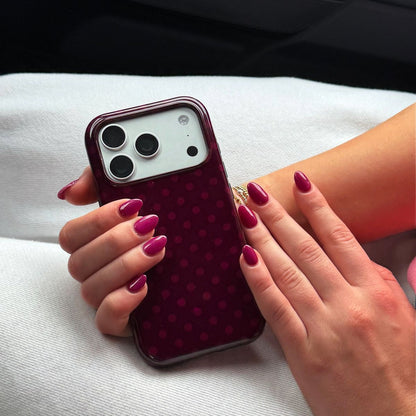 Burgundy Dots